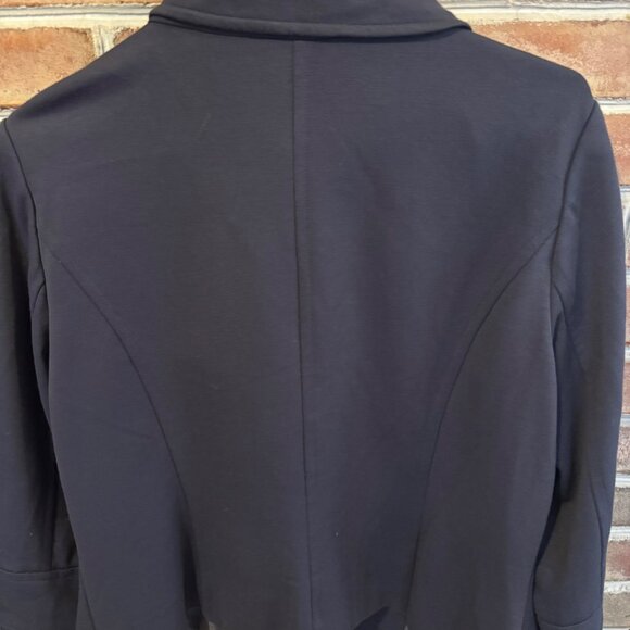 Sandro Womens Navy Blue Button-Up Jacket W/Shawl Collar Sz L - Picture 3 of 8